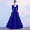 Vestido de Presentación Coral para Mujer, Nuevo Vestido Largo para Presentación de Red-Song y Concurso de Recitación, Traje de Escenario para Personas de Mediana Edad y Mayores, Vestido de Noche