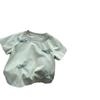 Ropa Infantil Coreana 2026 Verano Nuevo Estilo Coreano para Niñas Pequeñas y Niños Pequeños Camiseta Top Elegante de Manga Corta Color Sólido con Pato 3D