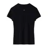 2026 Primavera y Otoño Nuevo Lana Fina Cuello Redondo Tejido Manga Corta Mujer Etiqueta Plateada Pequeña Color Sólido Suéter Camiseta Top