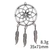 35x71mm 8.3g Plata Antigua Accesorios para Joyería DIY Venta Caliente Transfronteriza al por Mayor Colgante Atrapasueños