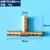 En stock T de cobre macizo en T espiga de espiga de cobre T transversal de cobre tridente 4mm6mm8mm10mm resistencia a la corrosión