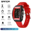 Reloj Sanda de Venta Caliente Multifuncional para Estudiantes Hombres y Mujeres Reloj Deportivo Tipo Barril de Moda Pantalla Grande Impermeable Reloj Digital