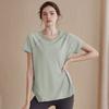 Camelei High-end Yoga Top Mulheres Loose Emagrecimento T-shirt Short-sleeved Breathable Mesh Running Fitness Roupas