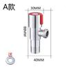 Válvula de Ángulo Triangular Espesada de Acero Inoxidable 304 Antiexplosión para Calentador de Agua Caliente y Fría Cocina Baño Inodoro Hogar Válvula de Ángulo de Cobre Puro