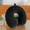 Almohada de Espuma Viscoelástica de Color Sólido en Forma de U, Almohada Redonda de Viaje para el Cuello, Almohada de Espuma Viscoelástica en Forma de U al por Mayor con Impresión de Logo