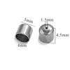 Accesorios para cabeza de tapa de acero inoxidable, cubo de cabeza redonda, hebilla perforada, joyería de acero de titanio, joyería DIY, suministros hechos a mano, impermeables