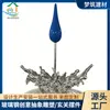 Escultura de Fibra de Vidro Gota d'Água Azul Salpicos de Água Elemento Aquático Externo Ornamento de Instalação Item Pequeno Decorativo para Paisagismo de Jardim de Imóveis