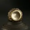 Quemador de Incienso de Bolsillo de Cobre Antiguo Adornos de Loto Hueco con Tapa Incienso Pequeño de Cobre Adornos Domésticos para Mesa de Café Productos de Puesto