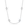 Collar de Moda Redondo Color Tesoro Plata Esterlina s925 Collar Femenino Transfronterizo Europeo y Americano Collar de Zircón en Forma de Gota Cadena para Clavícula Femenina