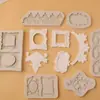 Set de Diseño en Relieve, Varios Tipos de Marcos para Fotos, Bordes de Marco de Flores, Moldes de Silicona Hechos a Mano para Chocolate Fondant Pastel, Herramientas para Fondant
