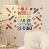 Adesivos de Parede Coloridos com Letras Autoadesivas Transfronteiriços para Casa, Quarto, Sala de Estar, Hall de Entrada, Parede de Fundo, PVC, Removíveis