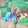 Llavero Colgante de Muñeca de Goma Suave de Dibujos Animados para Bolsos de Mujer, Pequeño Regalo de Año Nuevo, Llavero de Coche Colgante al por Mayor