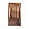 Fábrica de Origen Foshan Puerta Principal de Mansión Villa de Lujo de Gama Alta Puerta de Entrada de Edificio Residencial Aluminio Fundido con Puerta Intermedia Proceso de Fluorocarbono