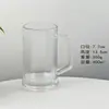 Vaso de Vidrio para Agua Doméstico con Asa, Vaso de Gran Capacidad, Jarra de Cerveza Comercial Nueva de Moda, Vaso para Cerveza Artesanal
