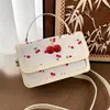 Bolso de Mano de Moda para Mujer con Estampado de Cerezas, Bolso de Hombro, Bolso Cruzado Pequeño Cuadrado, Tendencia de Moda 2026