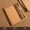 Cuaderno Patchwork de Posos de Café Ecológico Transfronterizo A5 Cuaderno de Negocios de Corcho Regalo Corporativo con Logo Personalizable