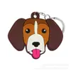 Animal Perro Gato Llavero de PVC Anillo de Llavero Cadena de Llaves Colgante Anillo de Llavero Llave de Coche