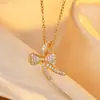 Delicado Collar de Lazo para Mujer, Moderno Diseño de Nicho de Lujo Ligero, Cadena de Clavícula de Alta Gama, Accesorio Choker Versátil de Celebridad de Internet