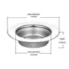 Tela de Filtro para Pia de Cozinha Espessa Transfronteiriça Aço Inoxidável Bacia para Lavar Vegetais Piscina de Pia para Lavar Louça Saída de Dreno de Esgoto Filtro