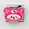 Nueva Serie de Pulseras Modulares Estilo Italiano Serie Oso Fresa Cadena de Ensamblaje de Personalidad de Estilo