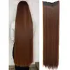 Las pelucas son un artículo de gran venta en el comercio transfronterizo, populares entre las mujeres europeas y americanas, Extensiones de Cabello Liso Extra Largas de Cinco Secciones, Postizos Grandes, Extensiones de Cabello Teñido Degradado