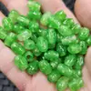 Passepartout Verde Yang Dinheiro Contas Soltas de Jade Rocha de Quartzo Jade Buraco Grande Pulseira de Notificação Colar Acessórios de Joias Contas