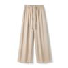 Verão Novo Flor de Cetim de Ácido Acético Arranhão Calças Casuais Femininas Emagrecimento Estilo Nacional Liso Seda Gelada Calças Retas H8030