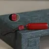 Colgante Creativo de Carácter de Fortuna de Cinabrio Estilo Chino para Hombres y Mujeres, Llavero Corto Antiperdida en Forma de U de Moda con Cordón