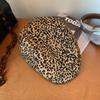 Boina Vintage Estampa de Leopardo Feminina Cabeça Grande Mostra Rosto Nuvens Pequenas Chapéu Octogonal Estilo Japonês Vintage Versátil Boné de Jovem Notícias Tendência