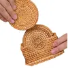 Posavasos grande de ratán tejido vietnamita para otoño, juego de té, accesorios, almohadilla aislante del calor, base para cuenco, mantel de mesa, cubierta de colocación Guangxi