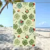 Toalla de Secado Rápido para Vacaciones Transfronterizas junto al Mar, Toalla de Playa de Estilo Sencillo, Trébol de la Suerte Verde Portátil Toalla de Baño Fuerte Absorbente de Agua