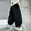 Calças Infantis Primavera e Outono 2026 Novo Estilo Crianças Maiores Outono Casual Streetwear Outono Infantil Calças Cargo de Perna Larga