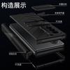 Carcasa protectora con personalidad para Samsung Fold3, carcasa protectora con eje plegable magnético creativo, carcasa protectora con soporte anticaída W22