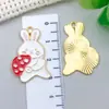 Accesorios para Joyería DIY Dibujos Animados Esmalte Lindo Conejito Pequeño Colección Llavero Collar Pulsera Colgante Encanto de Aleación