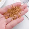6 Tipos de Anillos Cerrados en Color Dorado, Acero Inoxidable Chapado en Oro Real, Anillos Metálicos Únicos en Forma de O, Kit de Materiales para Accesorios de Joyería Hecha a Mano para Bricolaje