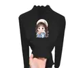 Nova Blusa Quente Outono e Inverno 2026 para Meninas com Gola Meia-Alta para Crianças de Meia-Idade e Grandes Camisa Base Casual de Pelúcia Escovada para Meninas
