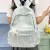 Mochila estudantil grande capacidade estilo japonês transfronteiriça para meninas, fofa e fresca, mochila casual com estampa de estrelas para jovens meninas