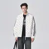 Jaqueta de Bolinhas Americana para Homens e Mulheres 2026 Nova Outono/Inverno Estilo Coreano Listrada Solta Manga Longa Jaqueta Marca Tendência Outerwear