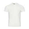 MFY241 Estilo Urbano Nicho Cotidiano Color Sólido Deconstruido Cuello Redondo Pequeño Diseño Ajustado Camiseta de Punto de Manga Corta para Hombre
