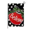 Bandera navideña de lino para jardín transfronteriza de Amazon, con estampado de árbol de Navidad y letras a cuadros, decorativa para patio al aire libre.
