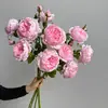 Rosa Austin extragrande estilo europeo, rosa de jardín de alta gama y flores de peonía, arreglos florales, flores decorativas y ramos