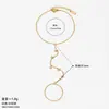 Cadena de Dedo de Acero Inoxidable con Circonita, Nueva Moda Transfronteriza para Exportación a Europa y América, Estilo Extremadamente Minimalista, Cadena de Muñeca de Mujer Ol de Moda y Tendencia