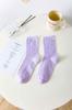 Calcetines suaves pegajosos para adultos color avena calcetines de media pantorrilla para mujer otoño e invierno hilo de puntos algodón puro boca suelta calcetines de felpa de doble aguja calcetines de posparto