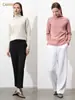 Suéter Base de Lana de Oveja 100% de Cuello Alto para Mujer, Tejido de Punto de Color Sólido con Mangas Raglán para Invierno, Elegante y Adecuado para el Trabajo