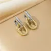 Joias europeias e americanas transfronteiriças populares design de contraste de cores mistas simples em forma de U moda colar dois brincos fecho de orelha
