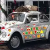 Adesivos de Carro de Natal Conjunto de Adesivos Magnéticos Impermeável e Resistente ao Sol Porta de Garagem de Metal Geladeira Janela Adesivos de Decoração de Feriado