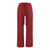 Pantalones de Verano Lu-Feel Air de Cintura Baja con Cordón Versátiles Casuales de Pierna Recta Adelgazantes que Alargan la Pierna de Pierna Ancha hasta el Suelo