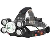 Lanterna de cabeça LED de 3 cabeças com luz forte, transfronteiriça, 30W, foco fixo, iluminação externa de 5 lâmpadas, carregamento xml-t6, longo alcance, lâmpada de mineiro, atacado
