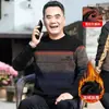 Ropa de Papá con Forro de Polar Invierno Suéter para Hombres de Mediana Edad y Mayores Ropa Cálida para Abuelo Top Grueso de Chenilla para Hombre
