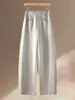 Novas Calças Femininas de Bainha Curva Outono/Inverno 2025, Calças Casuais Espessas de Inverno com Forro de Lã, Cintura Alta, Corte Reto, com Caimento
